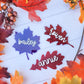 Fall Name Acrylic Clip