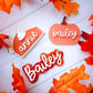 Fall Name Acrylic Clip