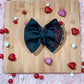 Black Embroidered Bow